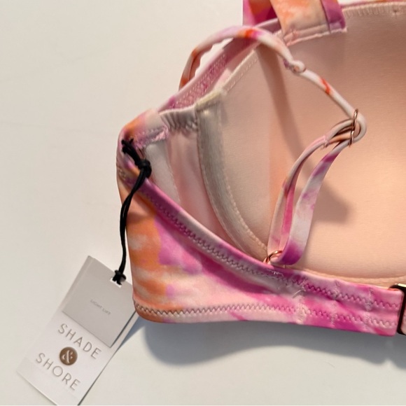 Shade & Shore Pink and Orange Tie-Dye Bikini Top - Picture 5 of 7